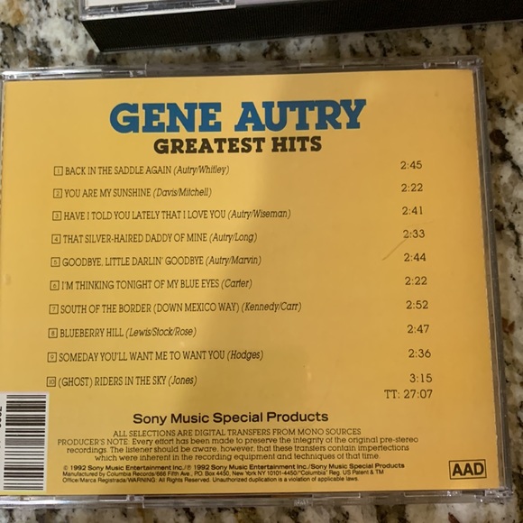4 CD bundle of classic western Gene Autry 3CDs & Marty Robbins greatest hits. - Picture 8 of 12
